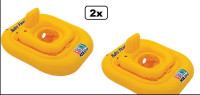 2x Intex Baby zwemzitje Deluxe geel 79 x 79 cm