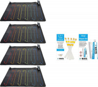 Intex - 4 stuks - Zwembad verwarming - Geschikt voor filterpomp 28604GS / 28638GS / 28636GS & WAYS Reparatieset en Teststrips