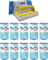 Intex - A filters - 10 stuks - Geschikt voor filterpomp 28604GS/28638GS/28636GS & WAYS scrubborstel