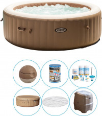 Intex - Bubble Massage - Jacuzzi - 216 x 71 cm - Beige - Inclusief Onderhoudspakket Small