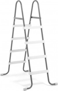 Intex Zwembadladder 122Cm Staal Zilver/wit