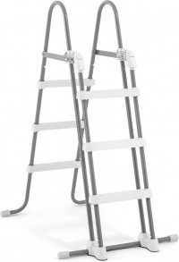 Intex Zwembadladder Zilver/wit 107 cm voor Opzetzwembaden - Zwembadaccessoires