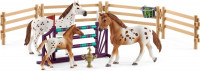 Schleich Horse Club - Horse Club Lisa’s toernooitraining - Speelfigurenset - Kinderspeelgoed voor Jongens en Meisjes - 5 tot 12 jaar