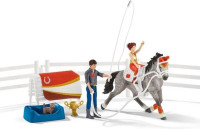 Schleich Horse Club - Mia's Springset - Speelfigurenset - Kinderspeelgoed voor Jongens en Meisjes - 5 tot 12 jaar - 18 Onderdelen