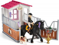 Schleich Horse Club - Paardenstal met Horse Club Tori & Princess - Speelfigurenset - Kinderspeelgoed voor Jongens en Meisjes - 5 tot 12 jaar - 14 Onderdelen