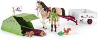Schleich Horse Club - Sarah's Kampeeruitstapje - Speelfigurenset - Kinderspeelgoed voor Jongens en Meisjes - 5 tot 12 jaar - 12 Onderdelen