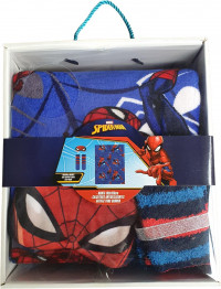 Spiderman Cadeau! Sokken + Spiderman Deken 100x150 + Slaapmasker - Geschenkverpakking - Spiderman Cadeau - Cadeau Voor Kinderen - Verjaardagscadeau kinderen - Disney Speelset