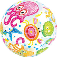 Strandbal met print 51 cm - Zeedieren