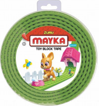 Zuru-Mayka 34646 Block Tape 2 Noppen 2m Licht Groen